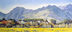 Klein Drakenstein near Paarl | 2012 | Oil on Canvas | 36 x 80 cm